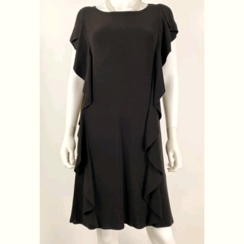 Beautiful Lanvin dark brown dress Size 38 or US 6. Knee-length.
